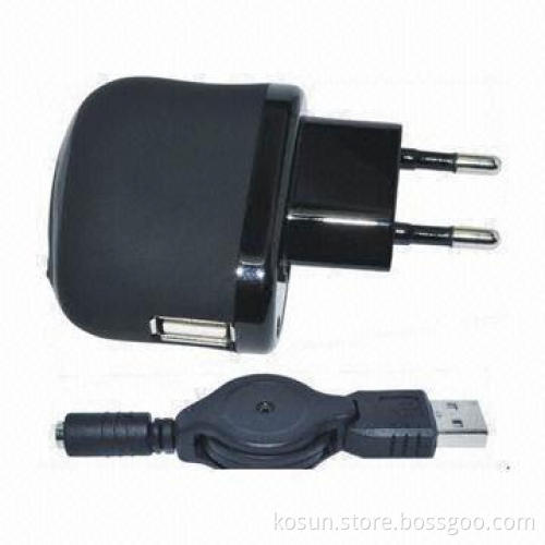 Mobile Phone Chargers with 100 to 240V AC Input Voltage and 5.0V DC Output Voltage